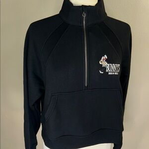 Black Quarter-Zip Sweatshirt